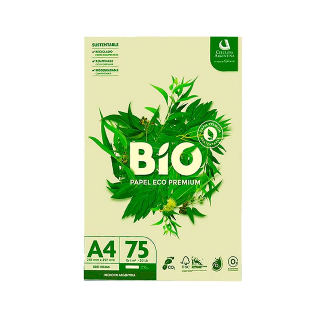 PAPEL BIO NAT A4 75 GRS. X 500     