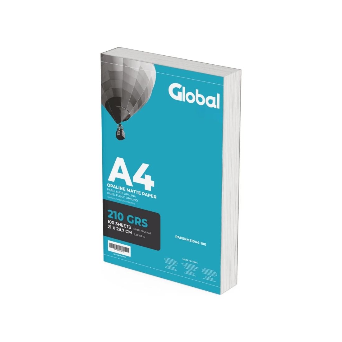 PAPEL GLOBAL OPALINA A4 X100 210GR