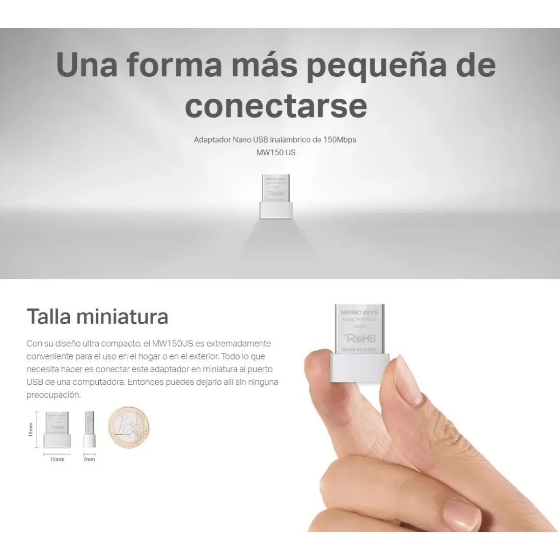 PLACA DE RED USB MERCUSYS MW150US N