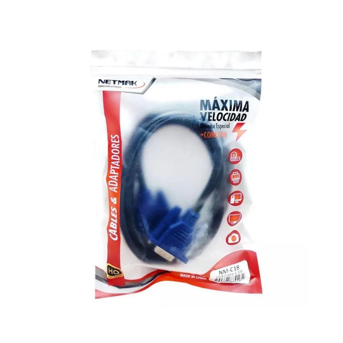 CABLE MONITOR VGA NETMAK NM-C18 1.5