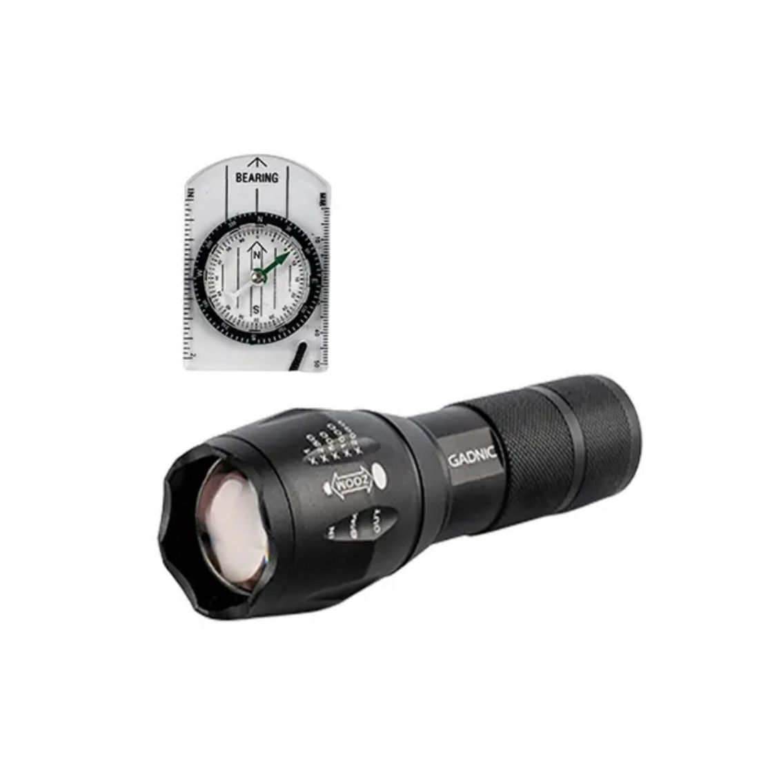 LINTERNA KIT FUNDA + BRUJULA GADNIC