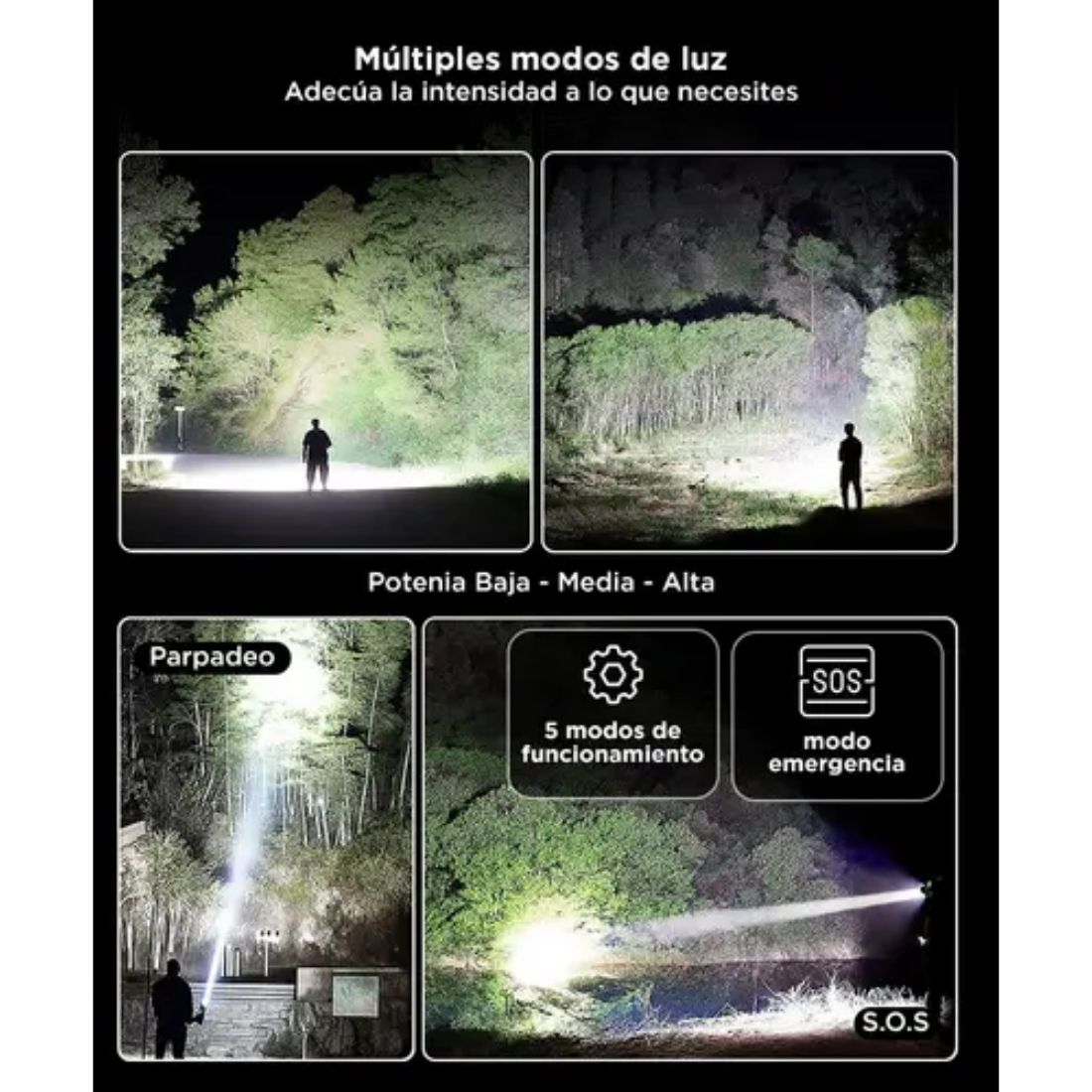 LINTERNA KIT FUNDA + BRUJULA GADNIC