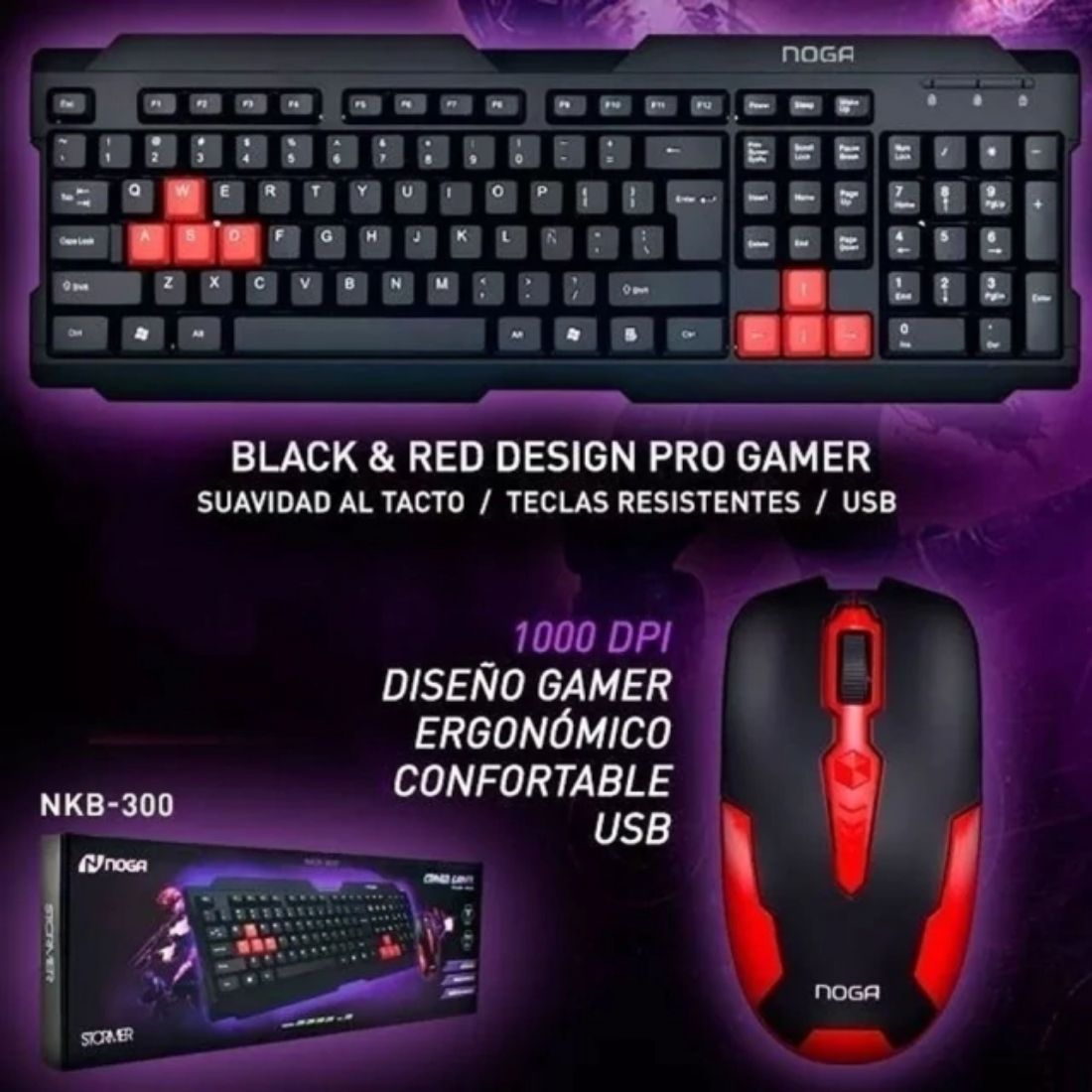 TECLADO+MOUSE STORMER GAMER NKB-300