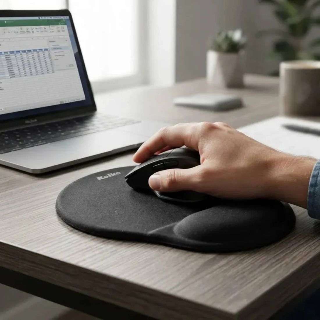 MOUSE PAD KOLKE GEL KED-808 NEGRO  
