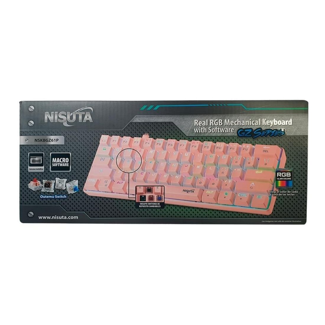 TECLADO MECANICO GAMER RGB KBGZ61P 