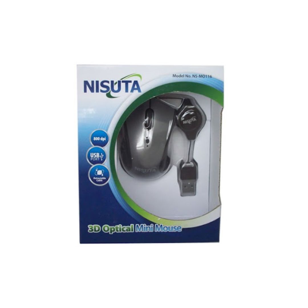 MOUSE NIUSTA RET. MO116 GRIS       