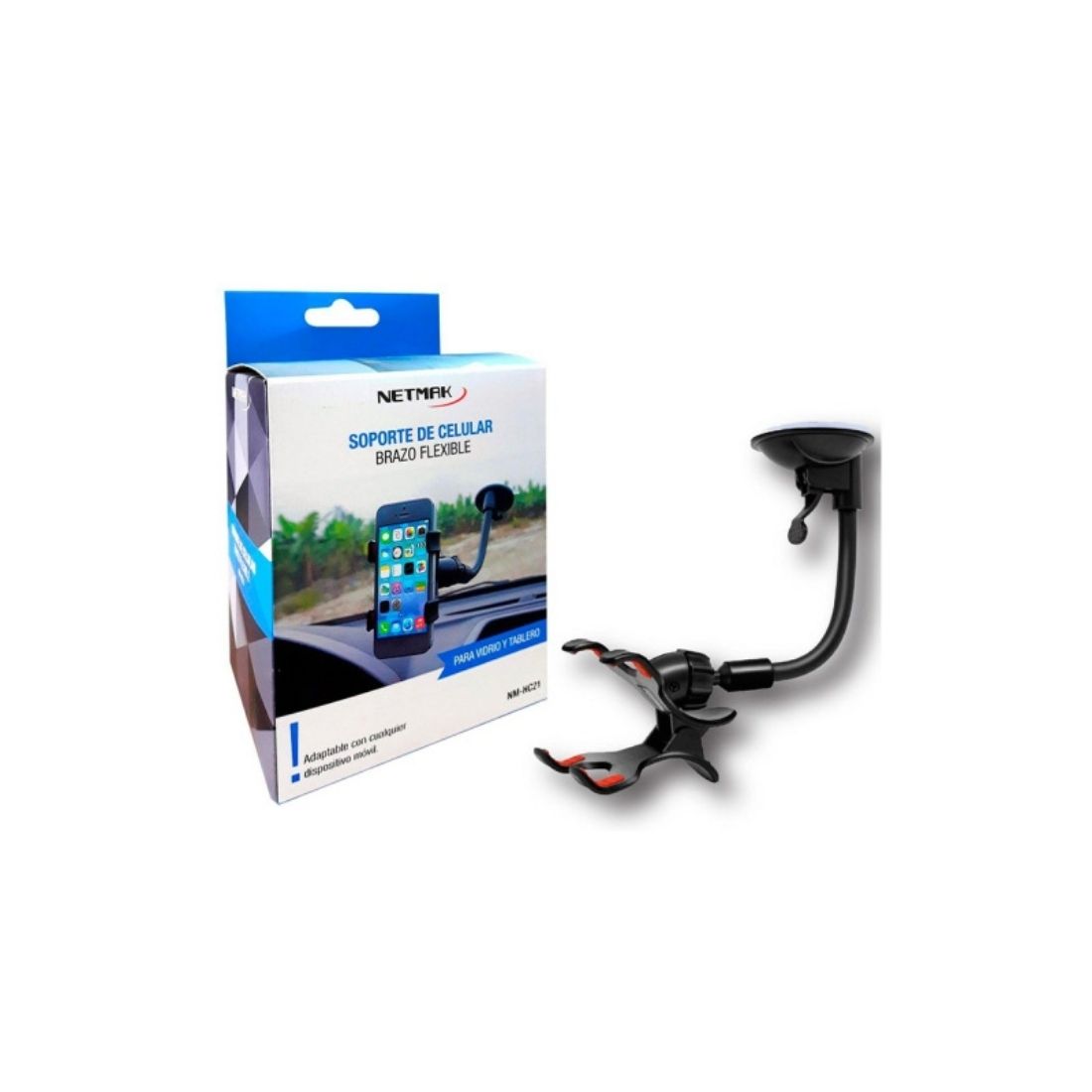 SOPORTE P/CEL NETMAK NM-HC21 BRAZO 
