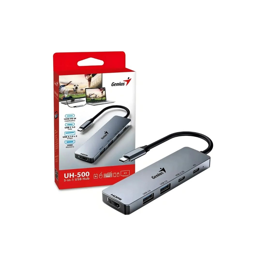 HUB GENIUS TIPO C 5 EN 1 UH-500    