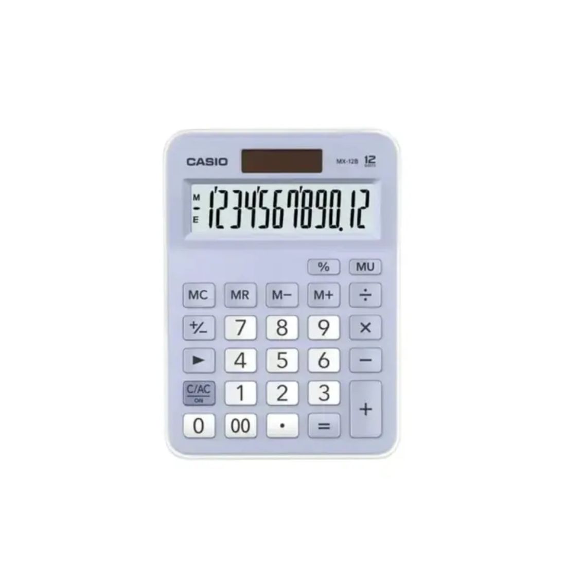 CALCULADORA CASIO MX-128 CELESTE   