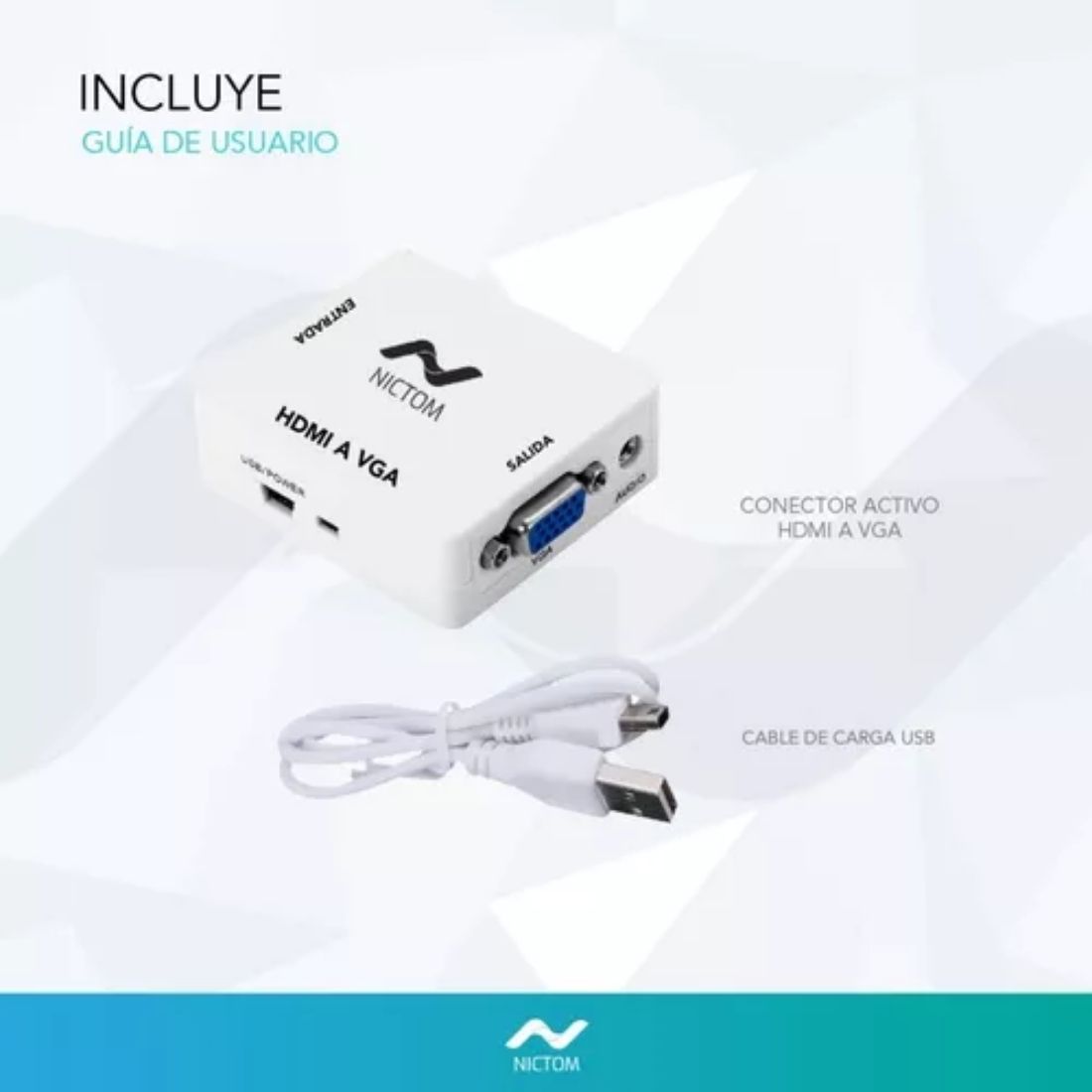 CONVERSOR DE HDMI A VGA NICTOM     