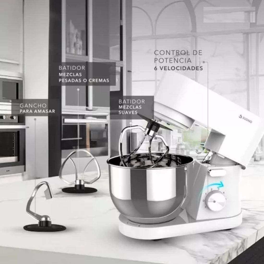 BATIDORA DE PIE INOX SUONO HOG0165 