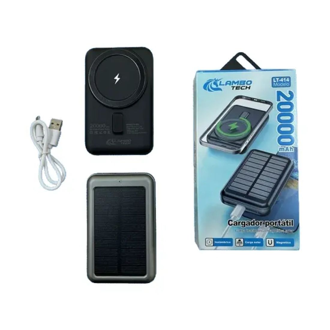 CARGADOR PORTABLE LAMBO 20000MHA