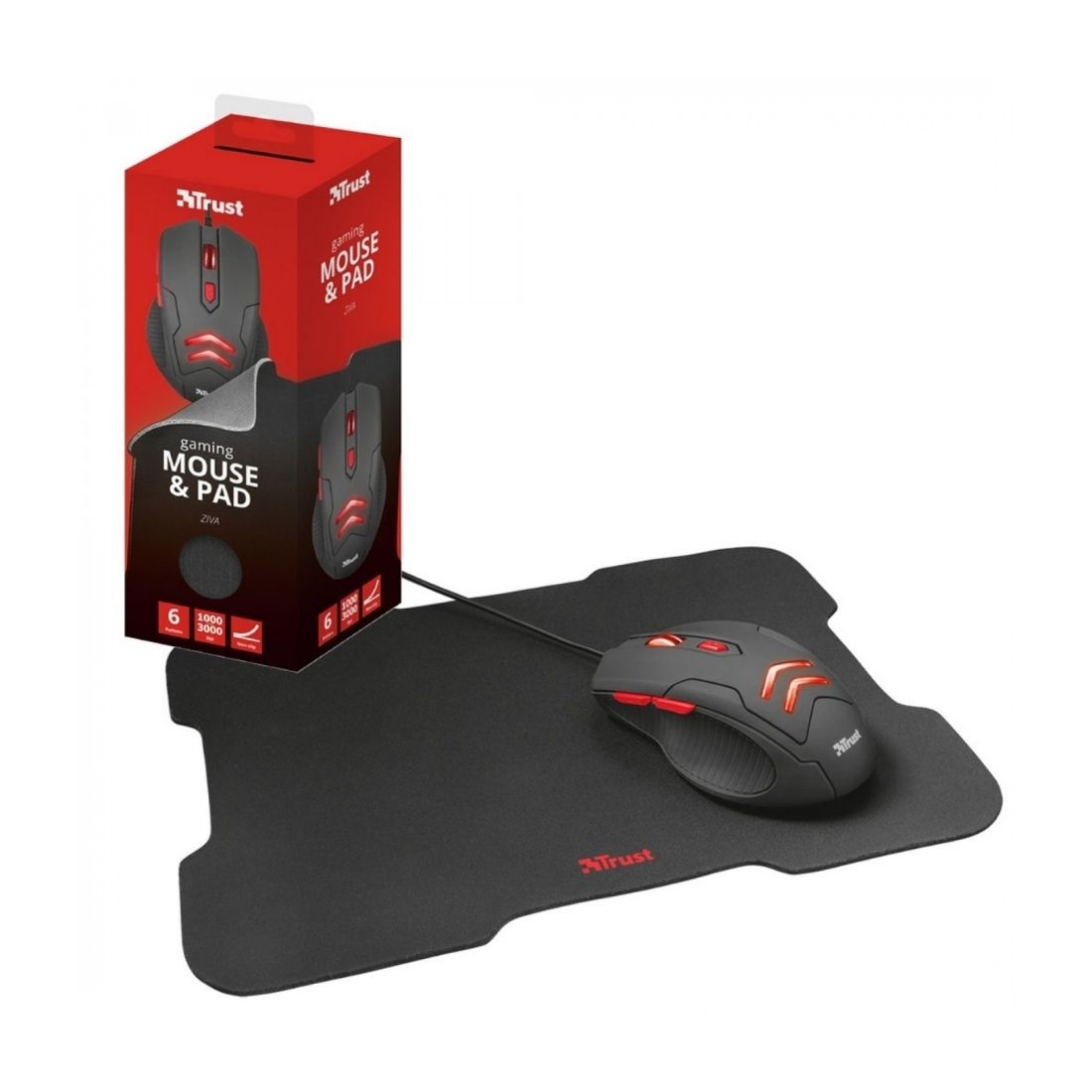 MOUSE+PAD GAMER TRUST ZIVA 21963   