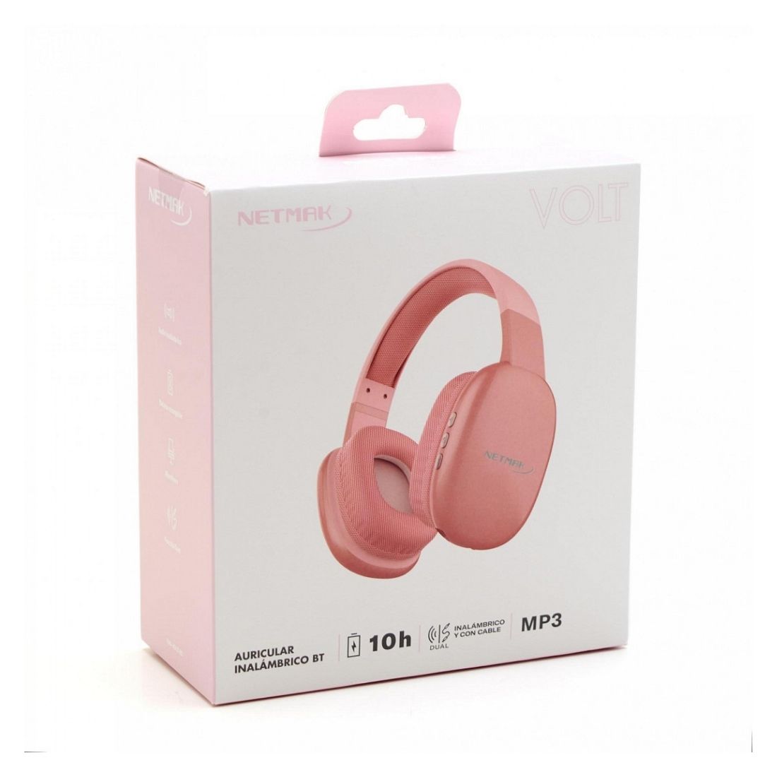 AURICULARES BT NETMAK NM-VOLT ROSA 