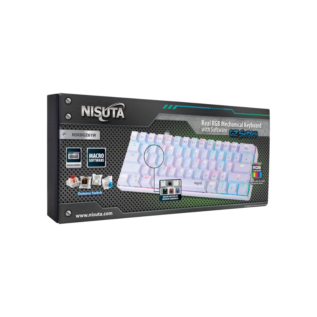 TECLADO MECANICO GAMER RGB KBGZ61W 