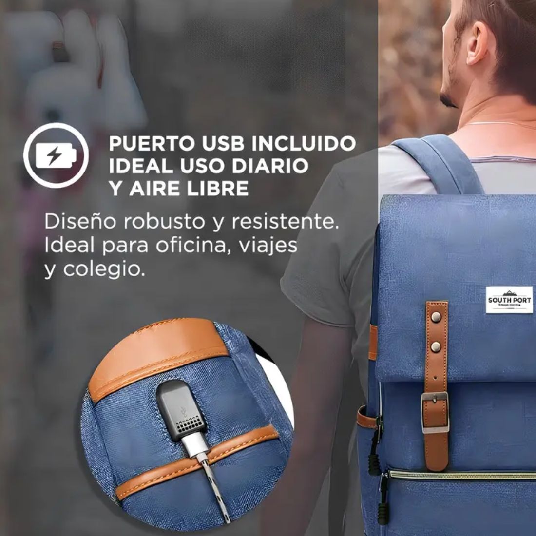 MOCHILA GADNIC SOUTH PORT AZUL 027 