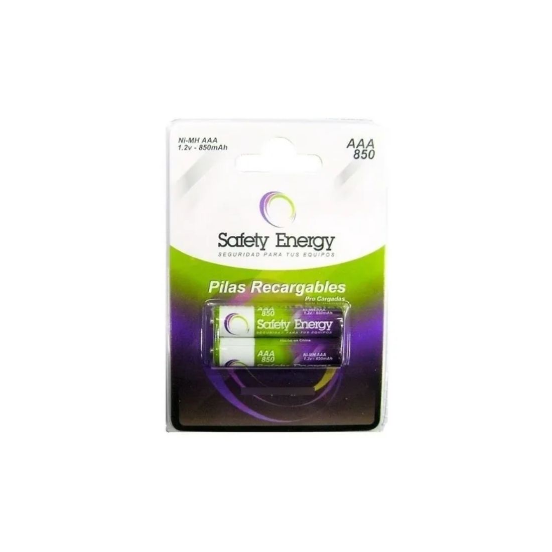 PILA RECARGABLE AAA SAFETY 850MHA  