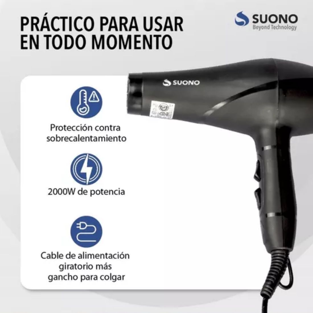 SECADOR DE PELO SUONO ACC0067      