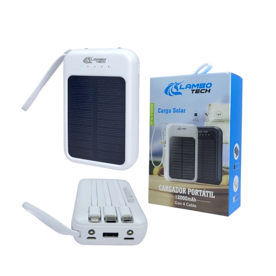 CARGADOR PORTABLE LAMBO SOLAR PL-83