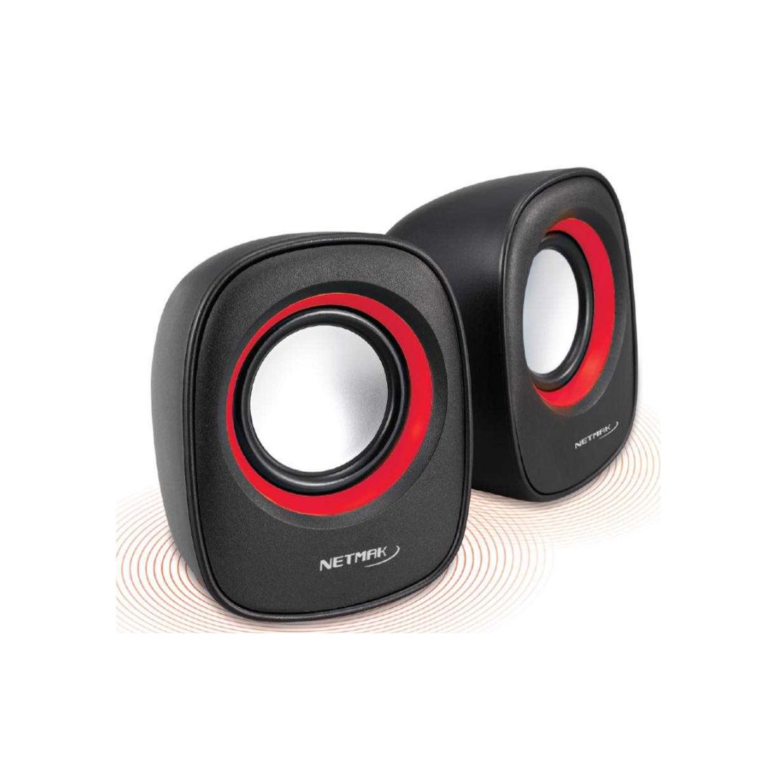 PARLANTES USB NETMAK NM-9025 ROJO  