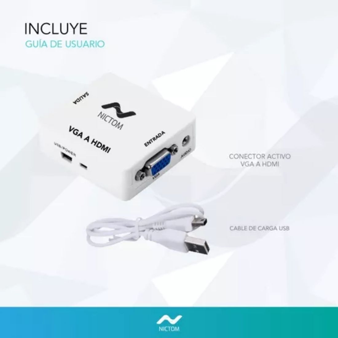 CONVERSOR DE VGA A HDMI NICTOM     