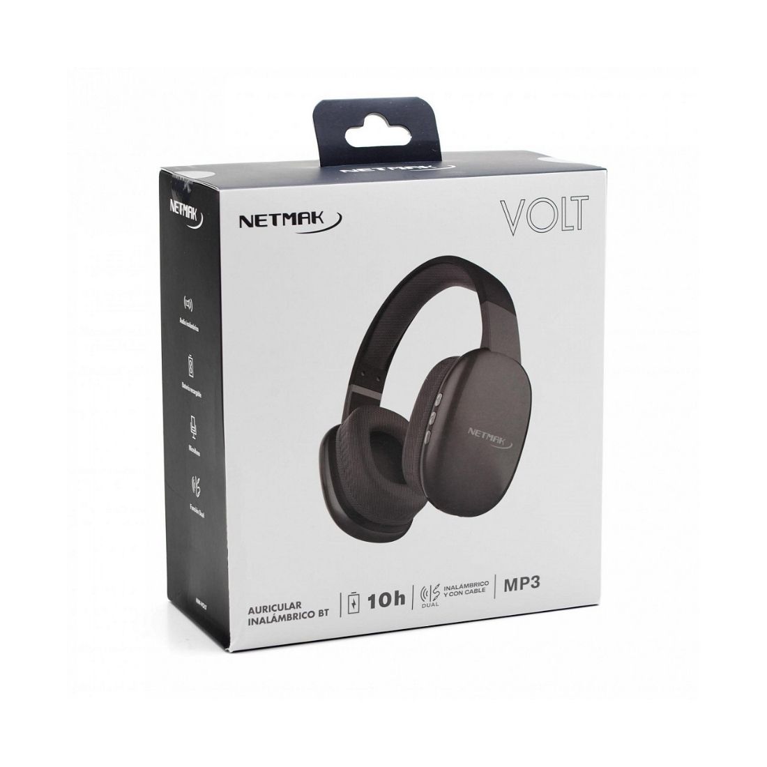 AURICULARES BT NETMAK NM-VOLT NEGRO