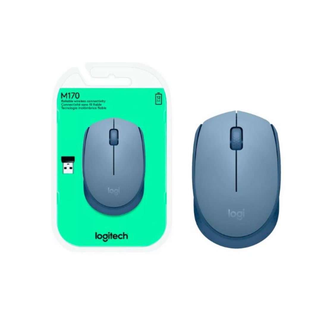 MOUSE LOGITECH M170 WIRELESS AZUL  