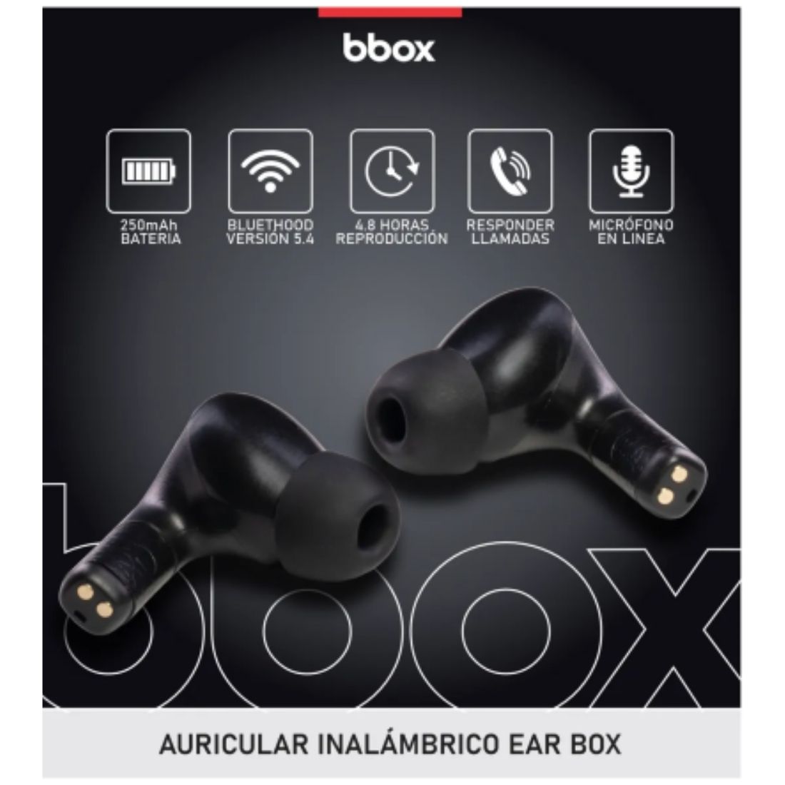 AURICULAR BT BBOX EAR BOX BLACK    