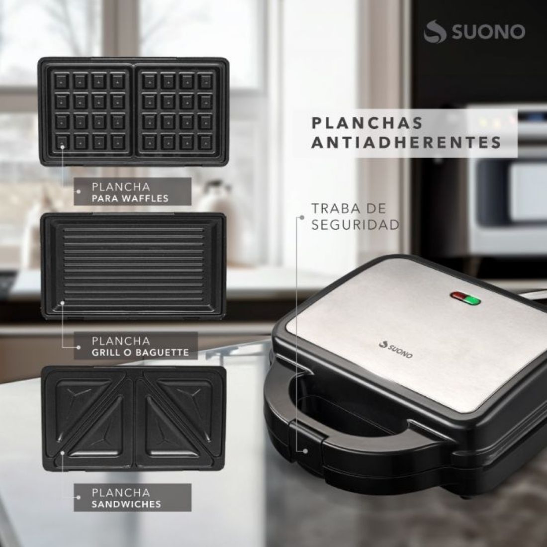 SANDWICHERA SUONO 3IN1 HOG0162     