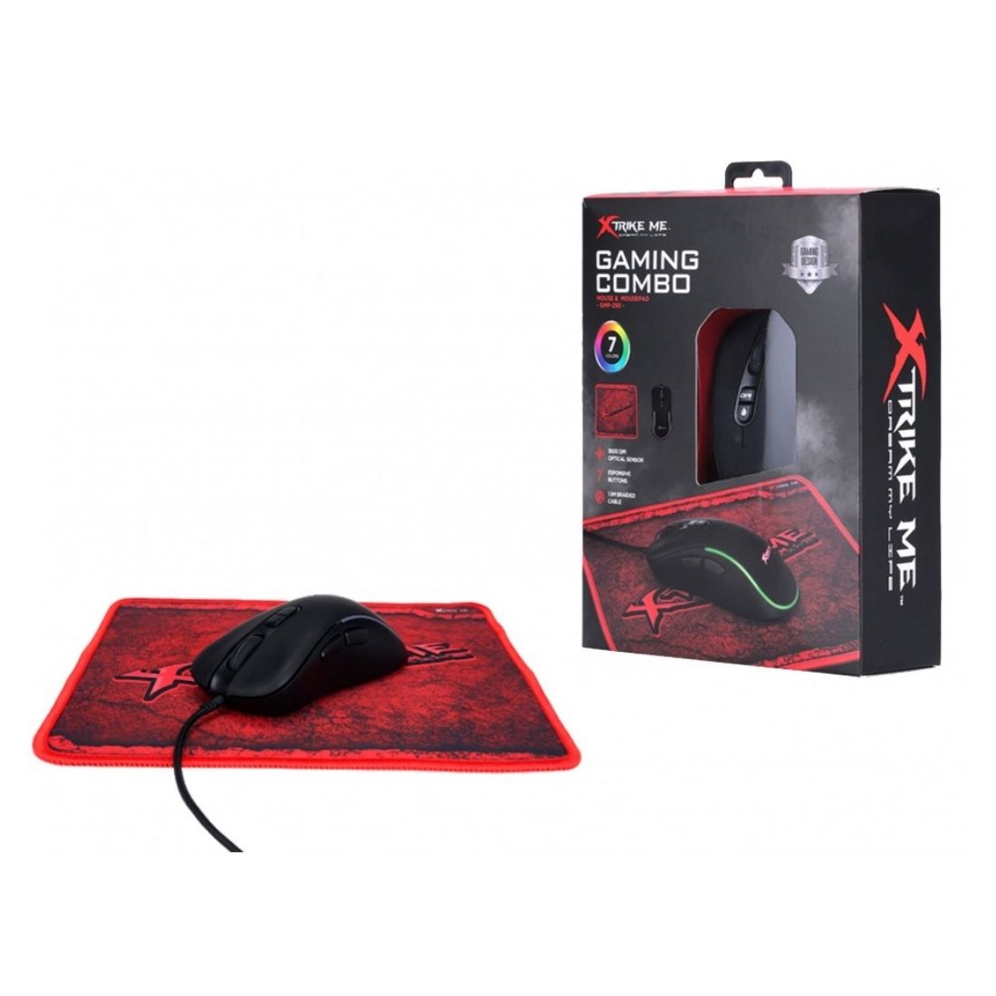 MOUSE+PAD GAMER XTRIKE ME GMP-290  