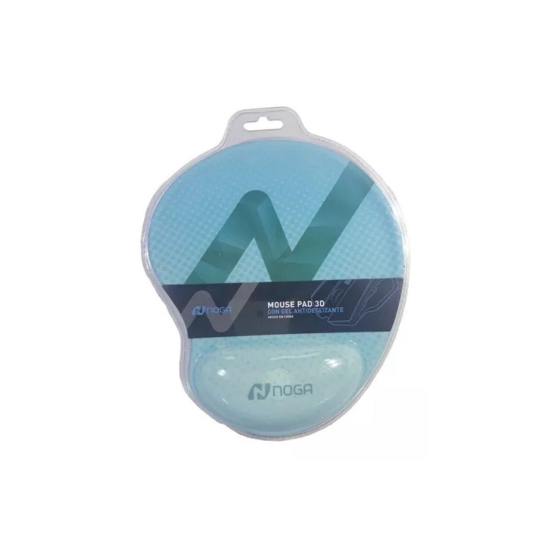 MOUSE PAD NOGA 3D NERO CELESTE     