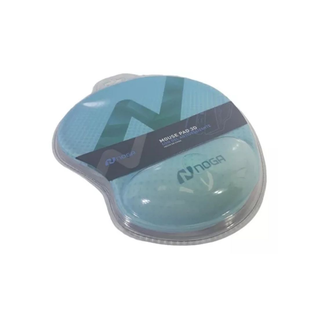 MOUSE PAD NOGA 3D NERO CELESTE     