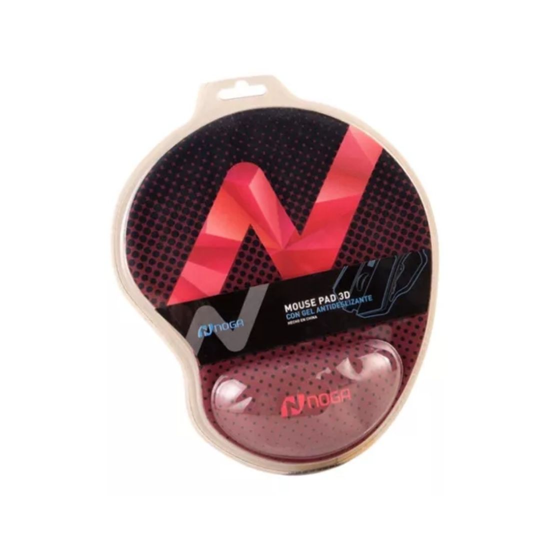 MOUSE PAD NOGA 3D NERO ROJO        