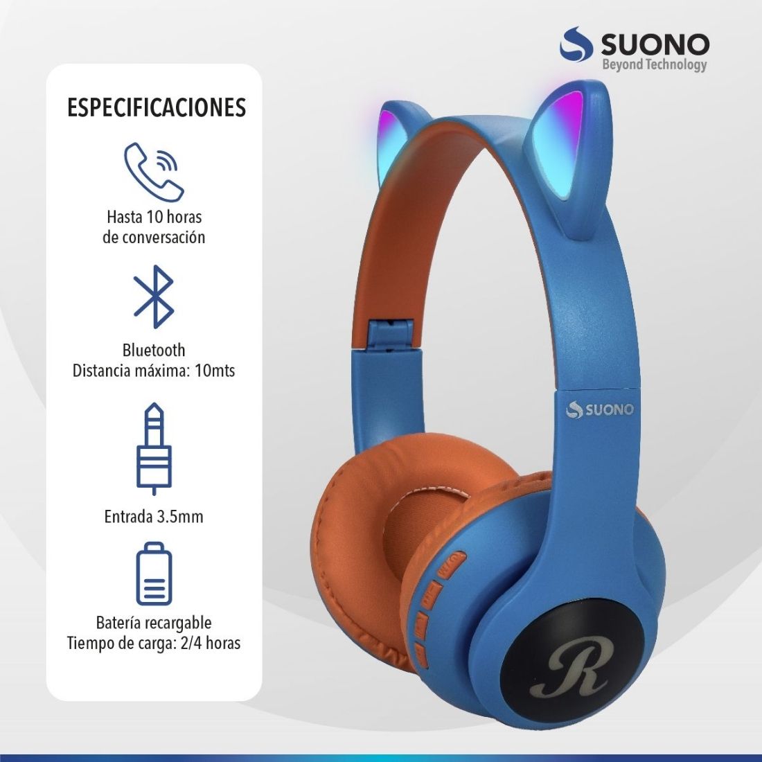 AURICULAR BT OREJITAS GATO SUONO   