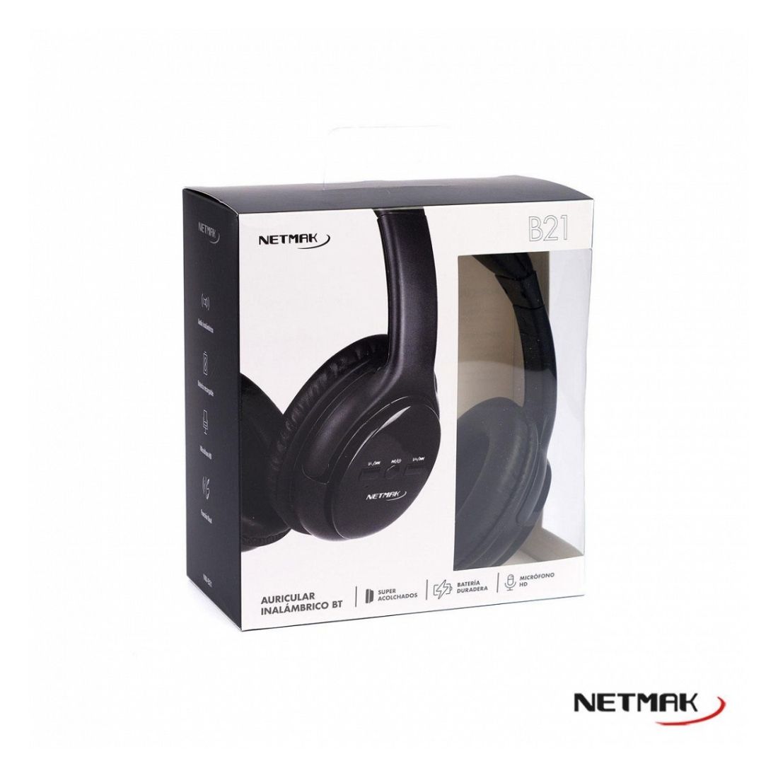 AURICULARES BT NETMAK B21 NEGRO    