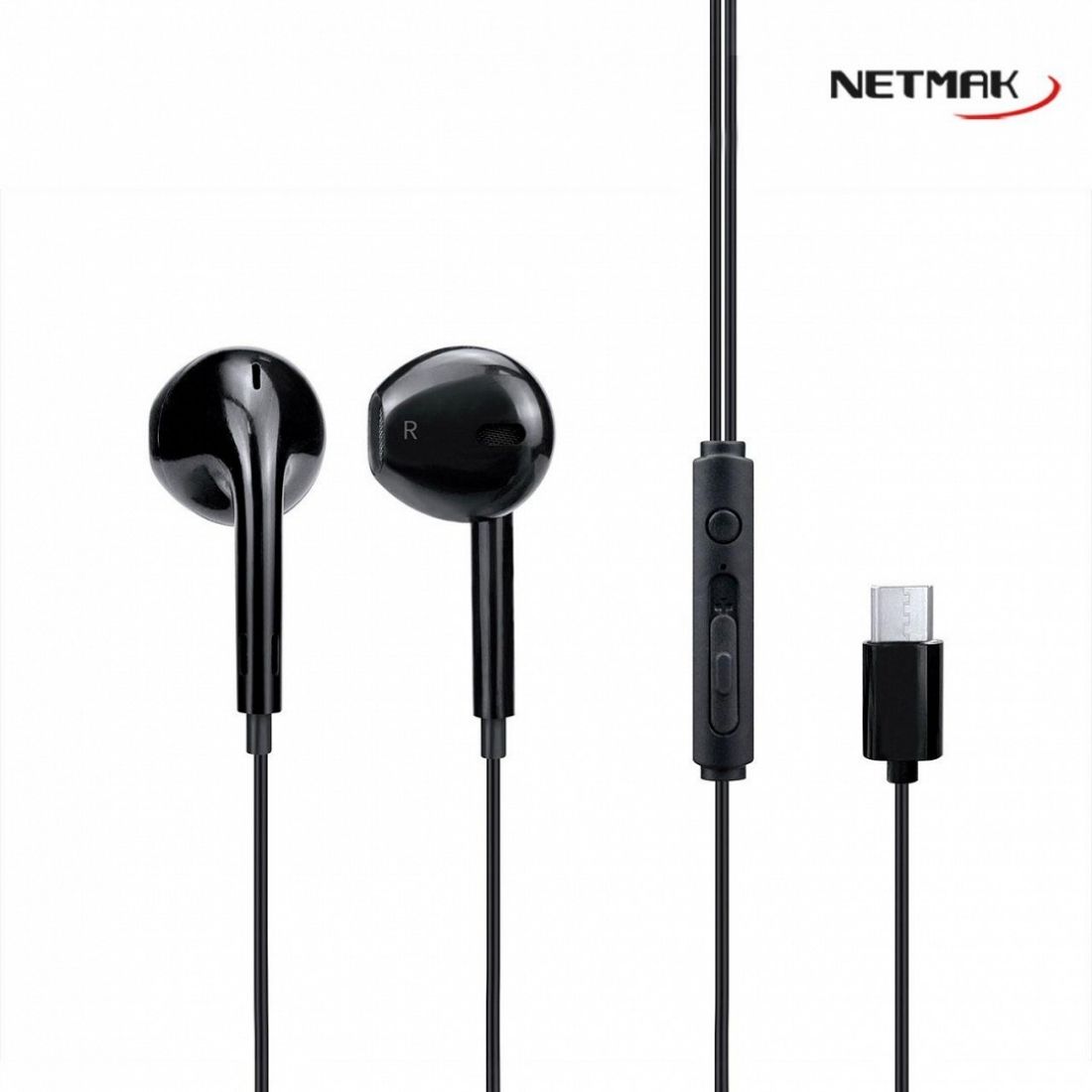 AURICULARES USBC NETMAK NM-UR90 NEG