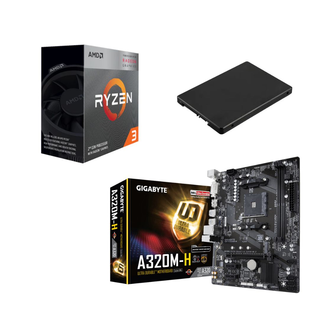 PC KELYX R3 3200G/8GB/240GB/ACC.   
