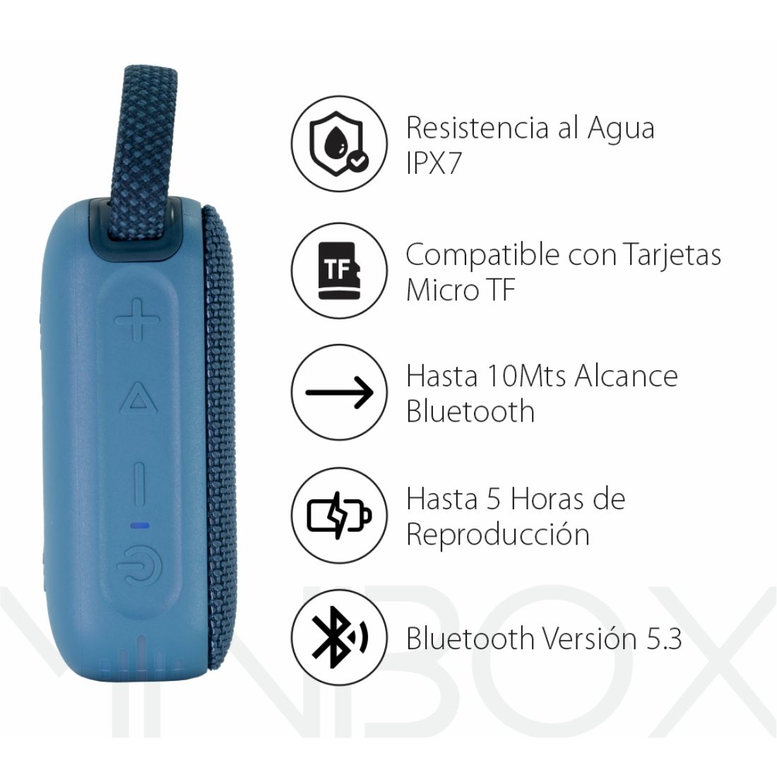 PARLANTE BLUETOOTH MINI BOX AZUL   