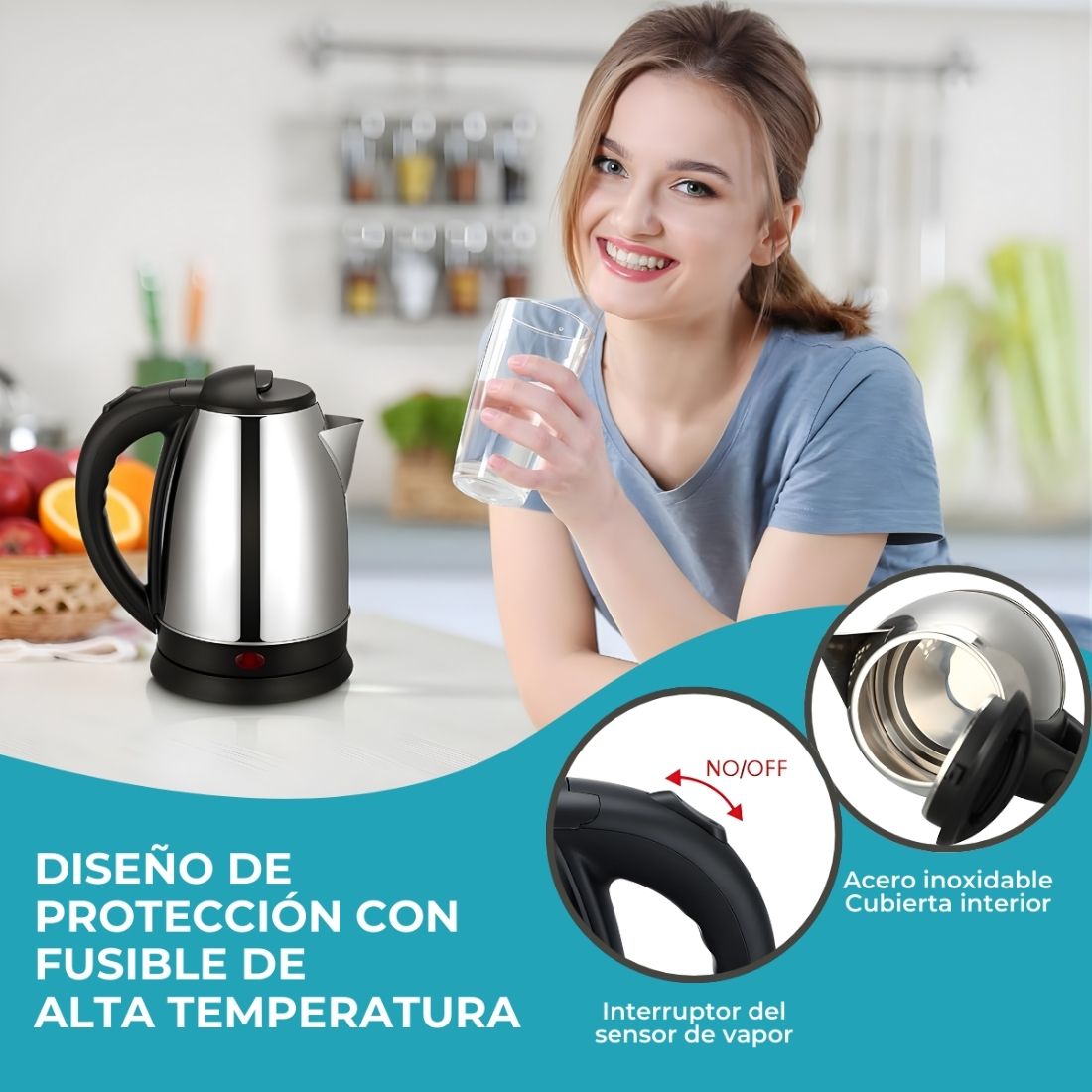 PAVA ELECTRICA GLOBAL 1.8L EKETTLE 