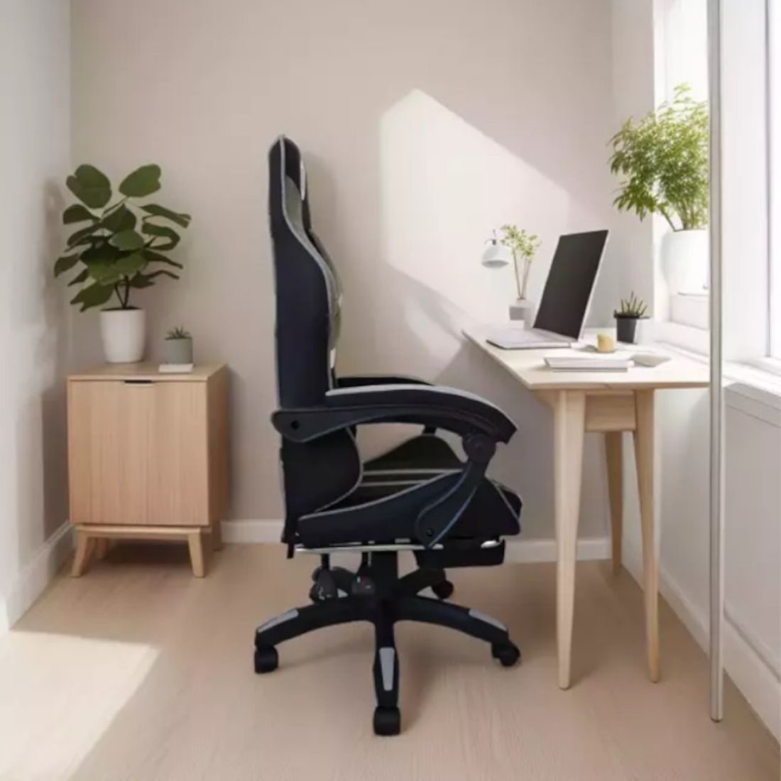 SILLA GAMER ALIVER GRIS/NEGRO GC996